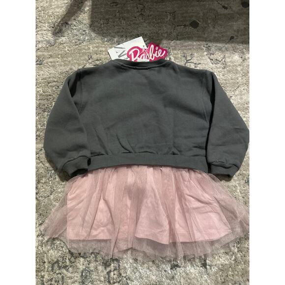 Zara BARBIE MATTEL MIXED TULLE DRESS Pink 12-18‎ Months - Picture 5 of 5